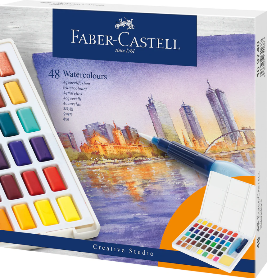 Watercolour paint set Faber-Castell Creative Studio (8 Units)